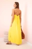 Sukienka długa na ramiączka żółta
