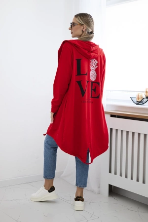 Narzutka z nadrukiem czerwona