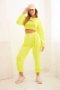 Komplet bawełniany 3-częściowy żółty neon