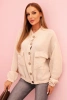 Koszula damska muślinowa z długim rękawem beżowa