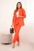 Komplet elegancki marynarki ze spodniami pomarańczowy