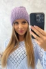 Czapka damska Rebeka K345 fioletowa
