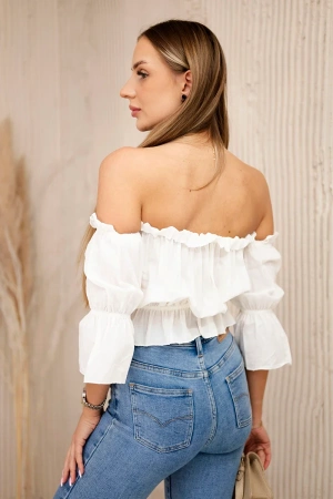 Bluzka hiszpanka ecru