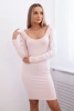 Sukienka Ragged pudrowy róż