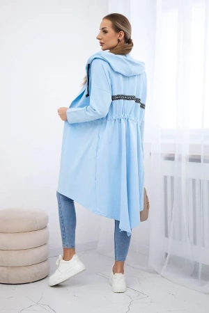 Narzutka z dłuższym tyłem błękitna