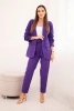 Komplet elegancki marynarki ze spodniami fioletowy
