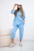 Komplet punto bluza + spodnie niebieski