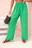 Spodnie z szeroką nogawką jasno zielone