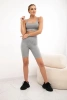 Komplet sportowy top + legginsy szary