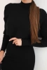 Komplet damski wiskozowy bluzki z sukienką czarny