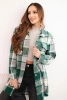 Koszula damska w kratę zielona