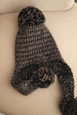 Czapka damska uszatka Emma K343 mocca