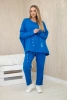 Komplet bawełniany oversize bluza + spodnie chabrowy