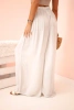 Spodnie damskie wiskozowe szerokie z gumką w pasie beżowe