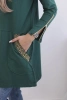 Bluza z ozdobną taśmą ciemno zielona