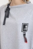 Bluza oversize z asymetrycznymi bokami szara