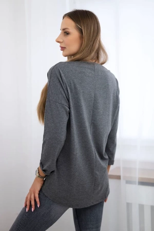 Bluzka z grafiką American Girl grafitowa S/M - L/XL