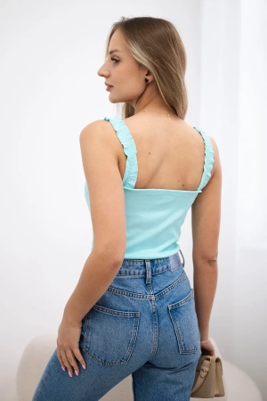 Bluzka body na ramiączkach miętowa