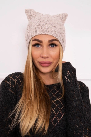 Czapka z polarem Rabbid K237 jasno beżowa
