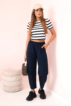 Spodnie z kieszeniami Summer Punto granatowe