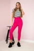 Spodnie w kant fuksja