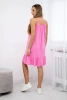 Sukienka na cienkich ramiączkach różowa