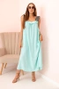 Sukienka damska z ramiączkami w panterkę miętowa