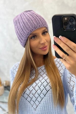 Czapka damska Rebeka K345 fioletowa