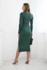 Sukienka damska z wycięciem na dekolcie zielona