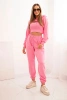 Komplet bawełniany 3-częściowy jasno różowy