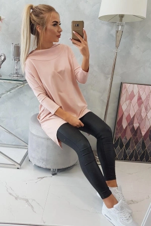 Bluza z nadrukiem skrzydeł pudrowy róż