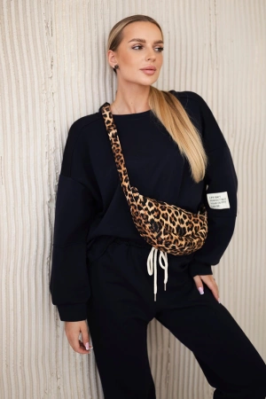 Komplet bluza + spodnie masełko granatowy