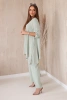 Komplet bluzka + spodnie z wisiorkiem ciemno miętowa