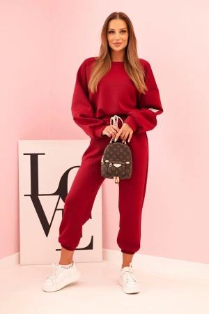 Komplet bluza + spodnie masełko śliwkowy