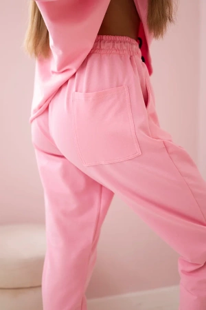 Komplet 2-częściowy bluza + spodnie  jasno różowy