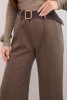 Spodnie damskie eleganckie z paskiem i szeroką nogawką fango