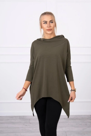 Bluza z nadrukiem skrzydeł khaki