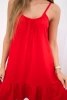 Sukienka na cienkich ramiączkach czerwona