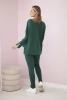 Komplet z bluzką oversize zielony