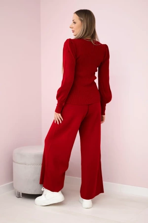 Komplet swetrowy czerwony