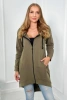 Bluza z suwakiem z tyłu khaki