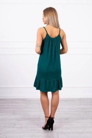 Sukienka na cienkich ramiączkach zielona