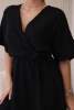 Sukienka muślinowa taliowana czarna