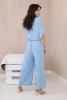 Komplet bluzki ze spodniami niebieski