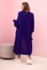 Sweter długi kardigan fioletowy