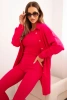 Komplet 3-częściowy bluza, top i legginsy fuksja