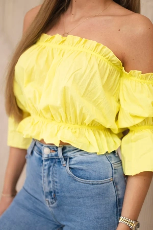 Bluzka hiszpanka żółta
