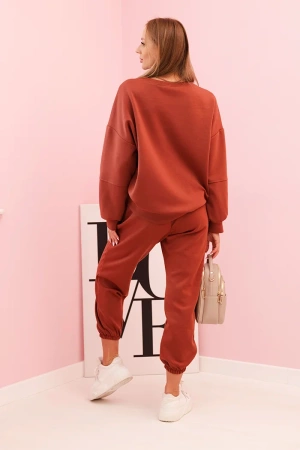 Komplet bluza + spodnie masełko rudy