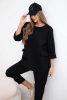 Komplet punto bluza + spodnie czarny