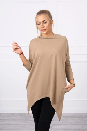 Bluza z nadrukiem skrzydeł camelowa